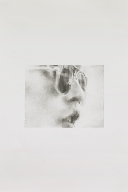 Judith Eisler, Blondie, 2018, graphite on paper, 15 x 12.5 inches. Courtesy of Gavlak Gallery
