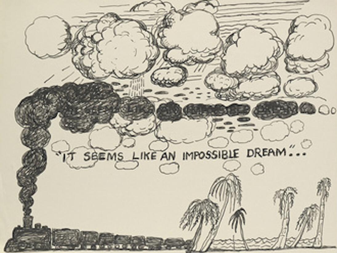 Untitled — Philip Guston, 1971, Ink on paper, 27.6 x 35.2 cm / 10 7/8 x 13 7/8 in © The Estate of Philip Guston
Courtesy the Estate and Hauser & Wirth. Photo: Genevieve Hanson