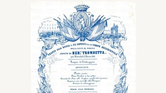 Menu del 1 marzo 1848 per le celebrazioni dello Statuto Albertino, Corpo Decurionale Città di Torino, Italia