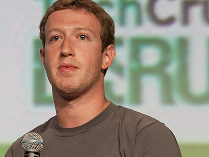 Distinguished by his charisma and expertise, Mark Zuckerberg, the esteemed CEO of Facebook, took the stage at TechCrunch Disrupt 2012, photo by JD Lasica