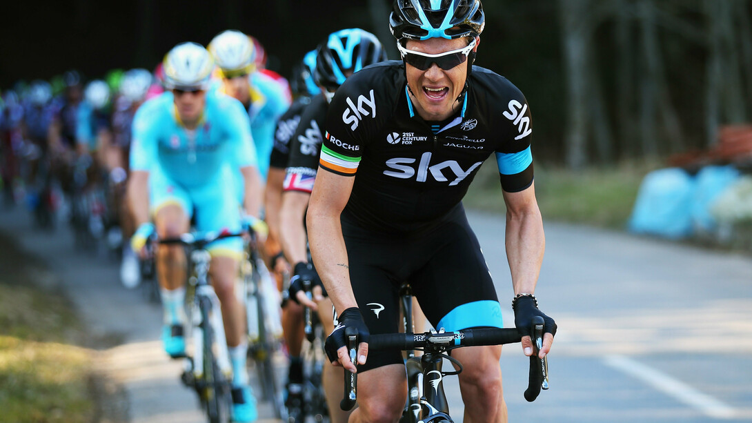 Chris Froome, al frente del Team Sky en Colombia