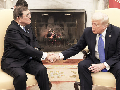 On February 7, 2025, Prime Minister Ishiba held a summit meeting (small group meeting) with President Donald Trump of the United States in Washington, D.C., and then attended a Japan-U.S. working lunch. Afterwards, a Japan-U.S. joint press conference was held, USA