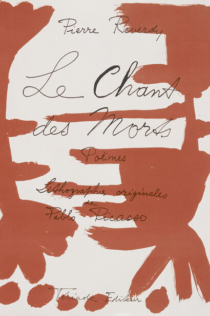 Pierre Reverdy; Pablo Picasso
Le Chant des morts
París, Tériade, 1948, portada, pp. 1, 24, 92-93. Llibre il·lustrat amb 125 litografies de Pablo Picasso, estampades al taller de Mourlot Frères (París). 42,5 × 32,7 cm. Fundación Picasso. Museo Casa Natal – Ayuntamiento de Málaga. RMN-Grand Palais (Musée national Picasso-Paris) / Hervé Lewandowski © Successió Pablo Picasso, VEGAP, Madrid 2019