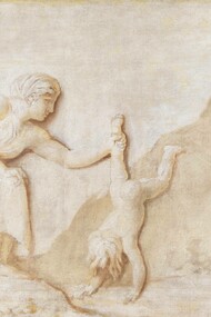 Nikolaj Abraham Abildgaard, Teti che immerge il figlio neonato Achille nel fiume Stige per renderlo invulnerabile, olio su tela, 1794-1798, Statens Museum for Kunst, Copenaghen, Danimarca