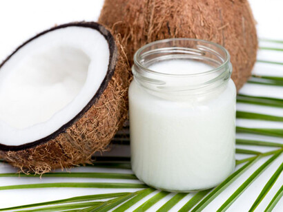 Coconut oil application before shampooing