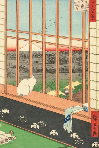 Utagawa Hiroshige 歌川 広重, Asakusa rice fields and Torinomachi Festival (Asakusa tanbo Torinomachi mode), 1857. Courtesy of Art Institute of Chicago