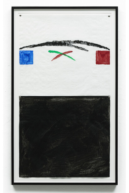Richard Tuttle, Space-is-Concrete (5), (2005), Acrylic and graphite on spun plastic with Golden® black gesso
36 x 20 inches/91.4 x 50.8 cm, Photograph by G.R. Christmas, courtesy Pace Gallery, Image © Richard Tuttle, courtesy Stuart Shave/Modern Art, London and Pace Gallery, New York