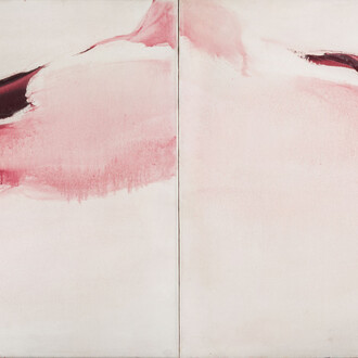 Renata Rampazzi, Lacerazioni, 1980, olio su tela, cm 60 x 160