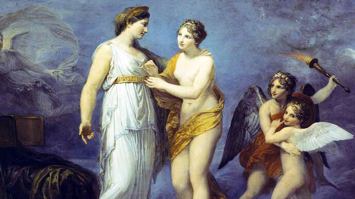 Andrea Appiani. 'Venere allaccia il cinto a Giunone'