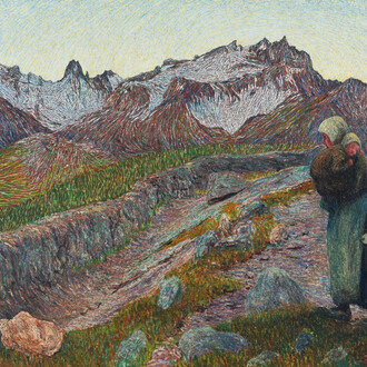 Giovanni Segantini et Giovanni Giacometti, Les deux mères (détail), 1899-1900. Avec l'aimable autorisation du Musée Marmottan-Claude Monet