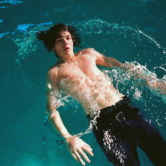 Tyler Udall, Milo Swimming With Pants, 2014, 32” x 47” giclee print, Edition of 3