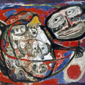 Raquel Forner. Astronauta con piedra lunar. Serie Los Astronautas, 1966