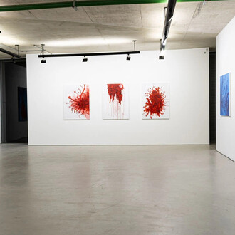 Pedro Varela, Vertido, vista da exposição. Cortesia da Galeria Murilo Castro