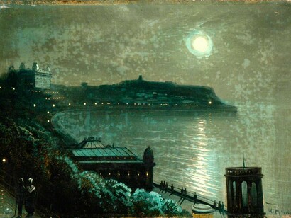 Walter Linsley Meegan, The South Bay at Night with Full Moon