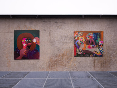 Armin Boehm, Im spiegel verloren (lost in the mirror), exhibition view. Courtesy of König Gallery