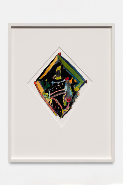Classical Diamond, 2021
acrylic and pencil on paper
26.7 × 30.5 cm, 10 1⁄2 × 12 in.
framed: 55 × 42 7 ⁄8 cm, 21 3 ⁄4 × 16 7 ⁄8 in.
Courtesy the Artist and Xavier Hufkens, Brussels
photo credit: HV-studio