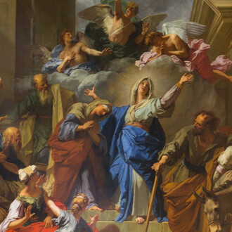 Jean Jouvenet, La visitation de la Vierge ou Le Magnificat, 1716. Paris, cathédrale Notre-Dame de Paris, dépôt du Louvre © Pascal Lemaître / dist. Centre des monuments nationaux