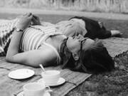 Portrait of Jane Drew, RIBA Library Photographs Collection (lying on grass)