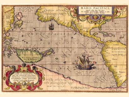 Mapa de la ruta comercial del Galeón de Manila