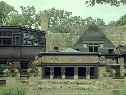 Casa-estudio de Frank Lloyd Wright en Oak Park: vista exterior