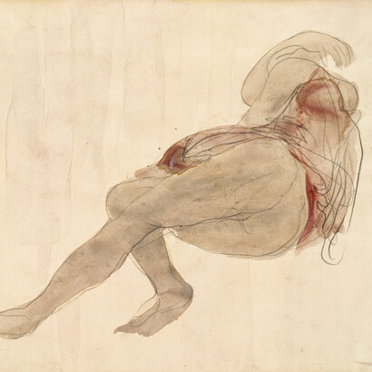 Auguste Rodin, Naked Meteor, n.d., Pencil and watercolour, 249 x 325 mm, Ordrupgaard, Charlottenlund (Photo: Pernille Klemp) / 310WH. Courtesy of National Gallery of Denmark