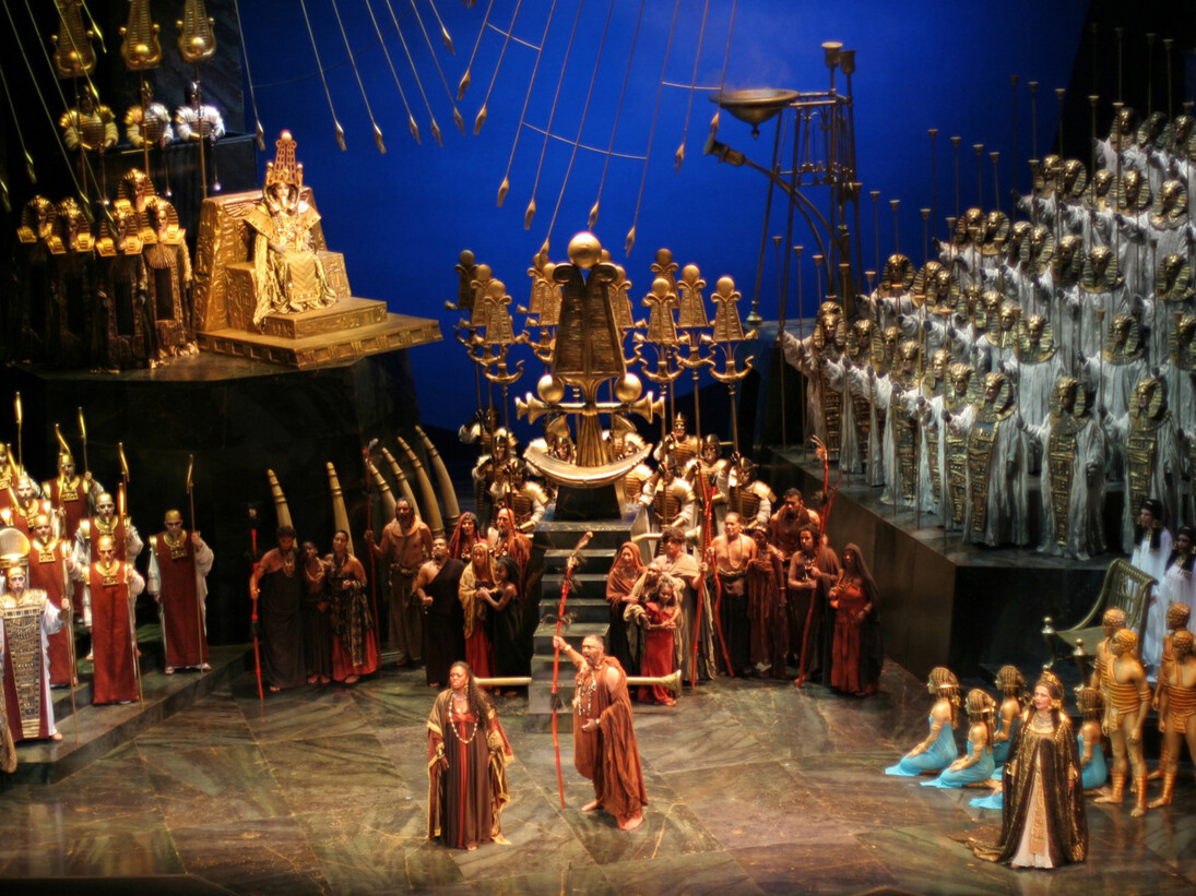 Roma. Representación de la opera Aida, de Giuseppe Verdi, en las termas de Caracalla