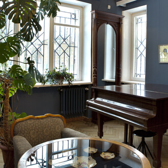 Memorial exposition of the Galaunės Family. The room of a signatory of the act of independence Kazys Bizauskas, exhibition view. Courtesy of M. K. Čiurlionis National Museum of Art 