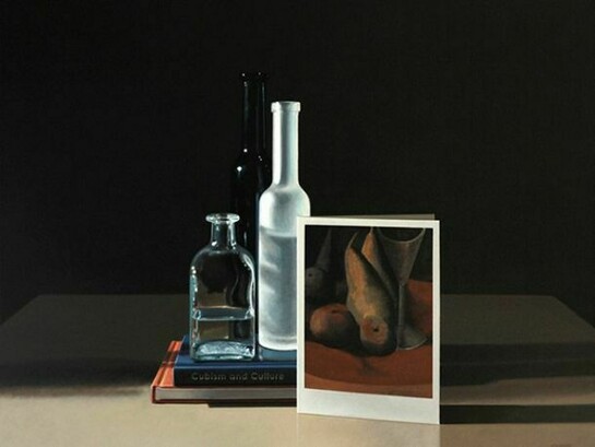 Guy Diehl, Still Life with Picasso (100 Years of Modernism 1913-2013), 2013, Acrylic on Canvas, 26 x 34 inches