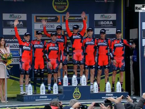 Team BMC vincitori della 1a Tappa