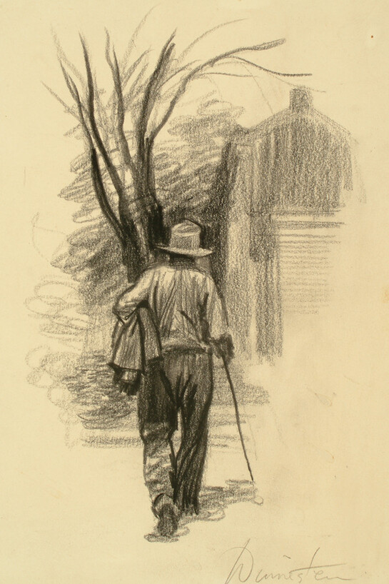 Boycotter, 1956. Harvey Dinnerstein (born 1928). Graphite on paper, composition: 11 9/16 × 8 1/4 inches. Delaware Art Museum, F. V. du Pont Acquisition Fund, 1993. © Harvey Dinnerstein.