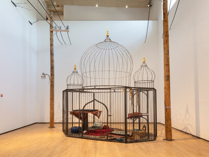 Osman Khan, Road to hybridabad, exhibition view. Courtesy of MASS MoCA 