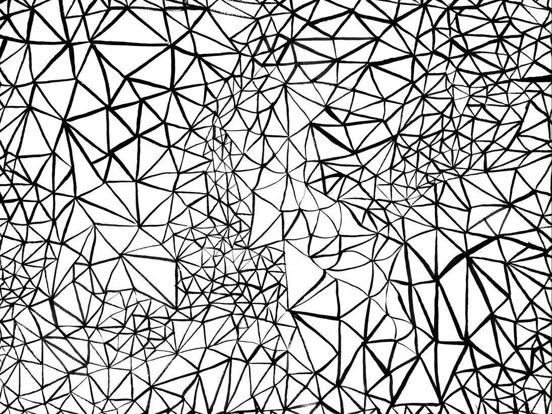 Monir Shahroudy Farmanfarmaian, Untitled, 1983, Felt-tip pen on paper, 24 x 32 cm, Collection of the artist © Monir Shahroudy Farmanfarmaian. Photo: Courtesy of the artist