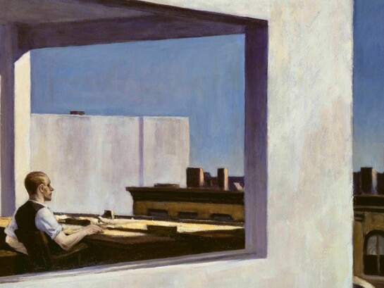 "Oficina en una ciudad pequeña" de Edward Hopper (1953)