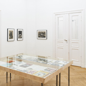 Sarah Schumann, Collages and paintings from 1954 to 1982, exhibition view. Courtesy of Meyer Riegger