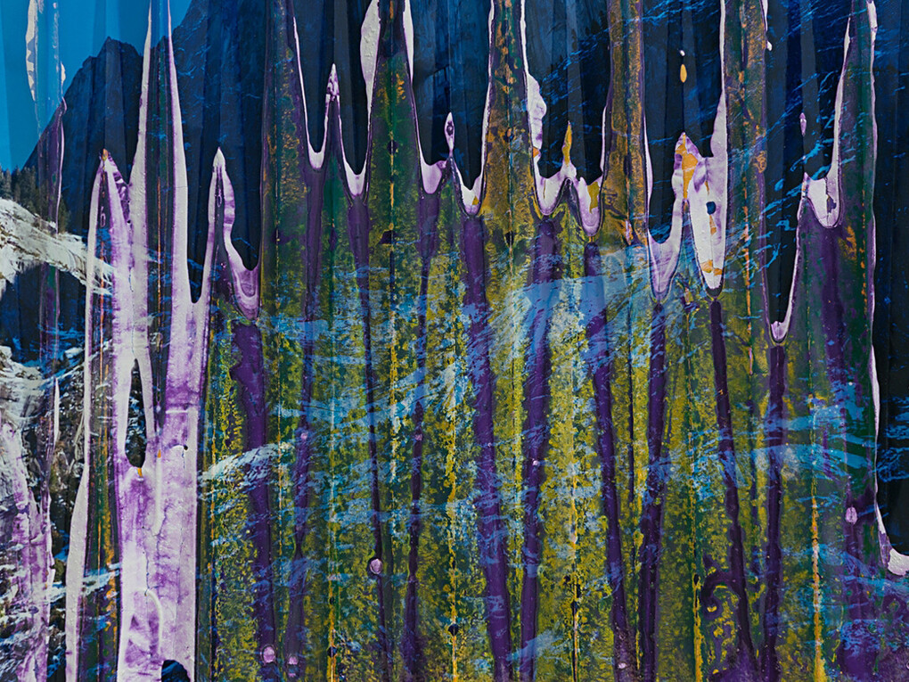 Letha Wilson, Yosemite Blue Cement Fold (Facedown) (2014) Unique C-print, white portland cement cm. 63.5x55.88x1.27 (in. 25 x22 x 1⁄2)