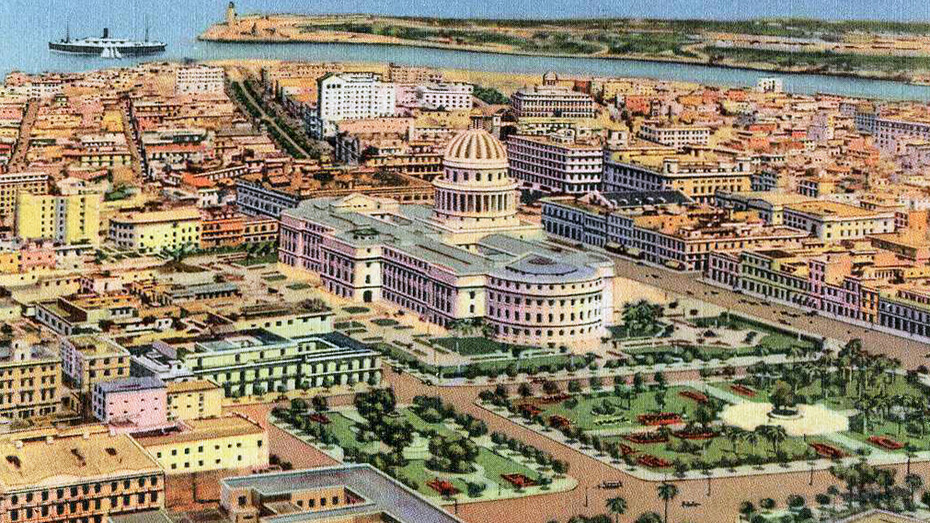 La Habana, escaneo digit, al de una targeta postal, 1933, Cuba