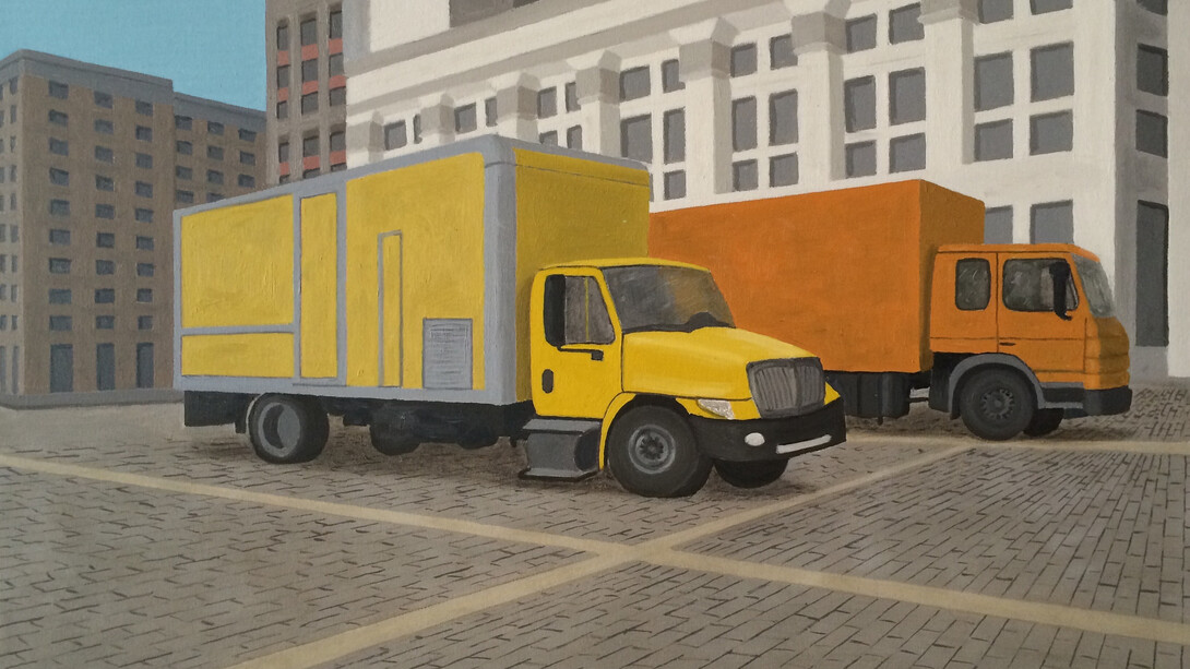 Massimo Boffa, Camion in sosta, 2017. Per gentile concessione della Galleria Vik Milano