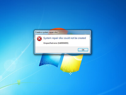 Mensaje de error de Windows