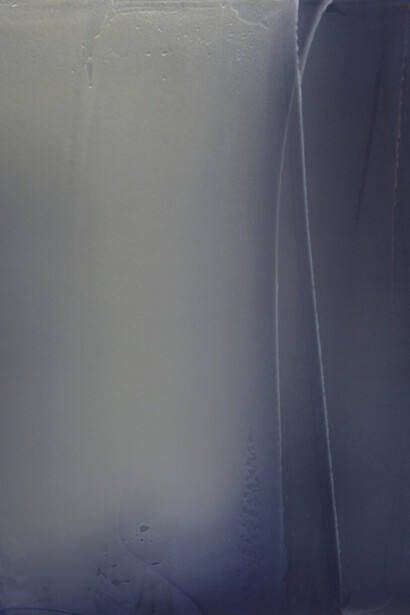 Small Study 2015 (Metallic pigments/blue), 45 x 32,5 cm, pigmento e acrilico/poliuretano su pannello composito in alluminio, 2015
