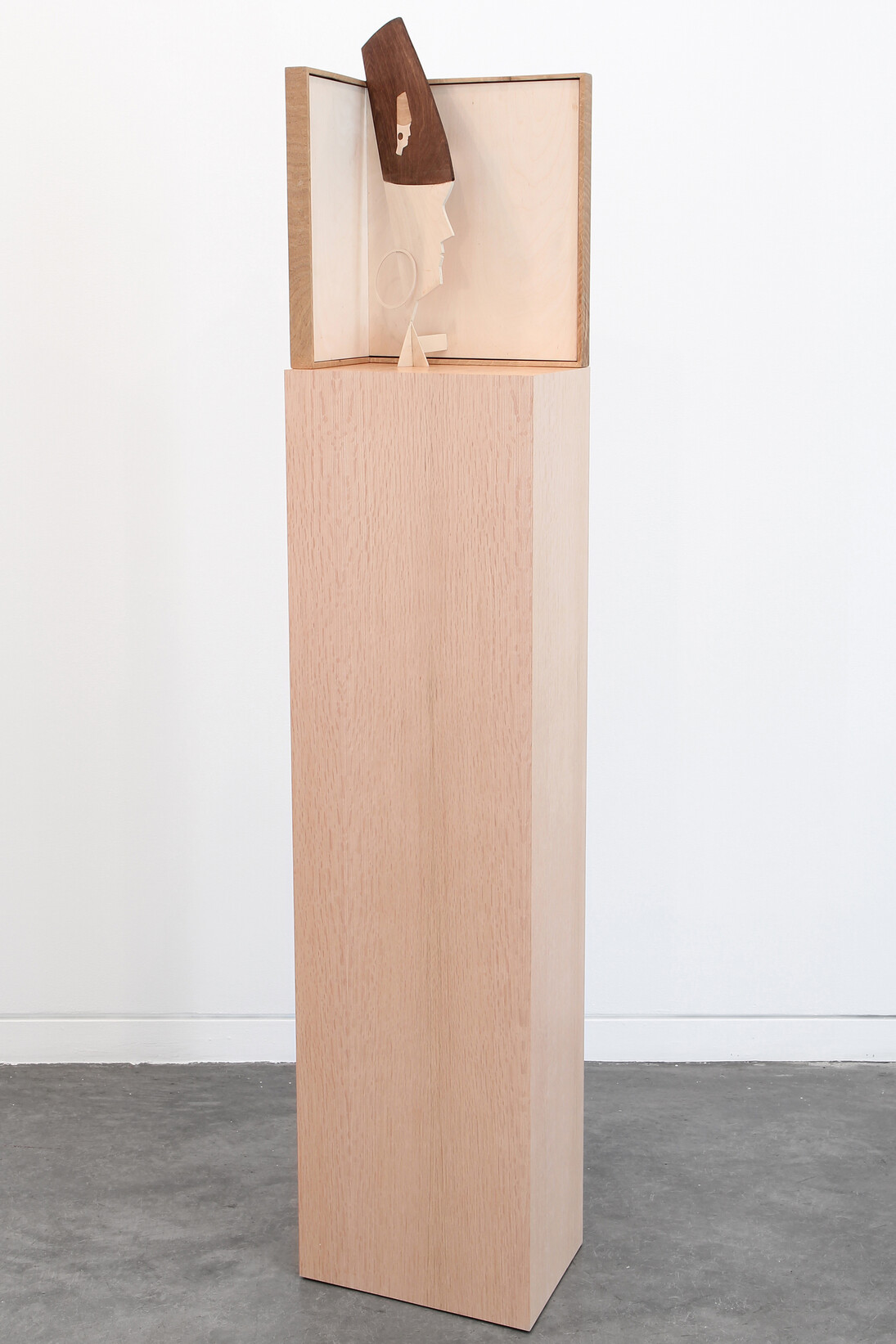 Emily Wardill, installation view: The Imelda in White, 2011, Wood, 40 x 35 x 22.5 cm, 15 3/4 x 13 3/4 x 8 7/8 in