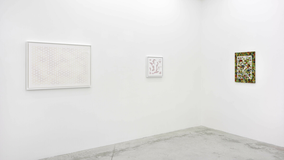Golnaz Payani, exhibition view. Courtesy Jim Shaw & Praz-Delavallade Paris, Los Angeles