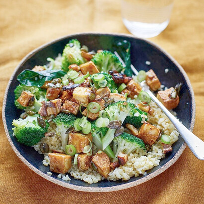 Bowl of tofu hoisin