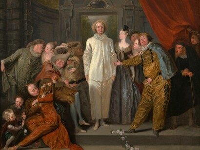 Antoine Watteau, Die italienischen Komödianten, um 1720, Öl auf Leinwand, National Gallery of Art, Washington