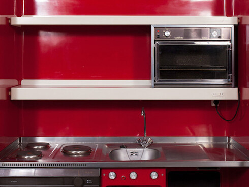 Charlotte Perriand. Prefabricated Kitchen Unit, Les Tournavelles, Arc 1800, Savoie, France (detail), 1975-78. Funds provided by the Architecture & Design Society. © 2017 Artists Rights Society (ARS), New York / ADAGP, Paris.