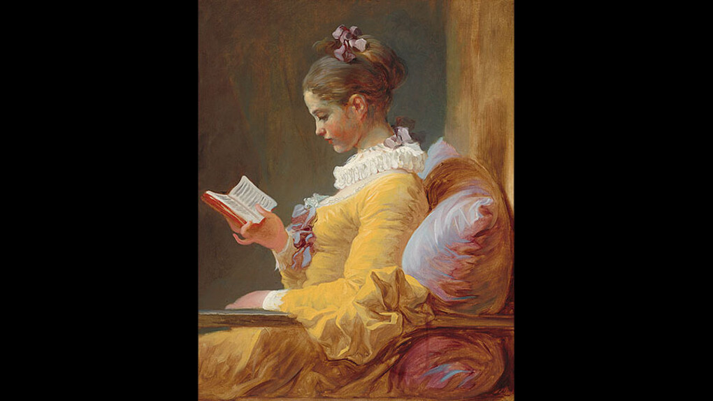 Jean Honoré Fragonard, Young Girl Reading, c. 1769, oil on canvas, National Gallery of Art, Washington, Gift of Mrs. Mellon Bruce in memory of her father, Andrew W. Mellon
