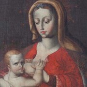 Anónimo, Virgen de la leche, s. XVII. Cortesía del Museo Pedro de Osma