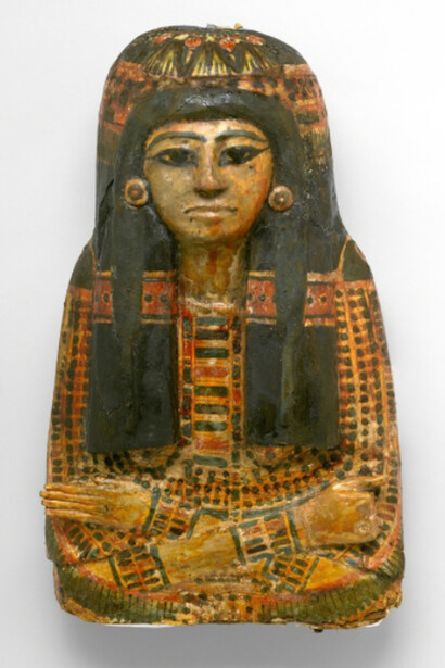 Unknown Artist, Mummy Mask of Bensuipet, ca. 1292. Courtesy of the Brooklyn Museum