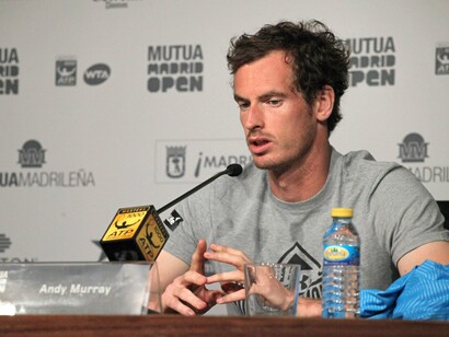 Andy Murray en rueda de prensa en La Caja Mágica de Madrid. Foto: Lucía Castillo