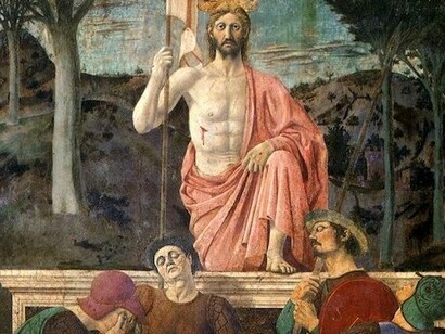 Piero della Francesca, "Cristo Risorto", 1450-1460, affresco, Sansepolcro, Museo Civico