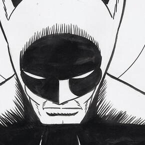 Illustrating Batman. Courtesy of Society of Illustrators